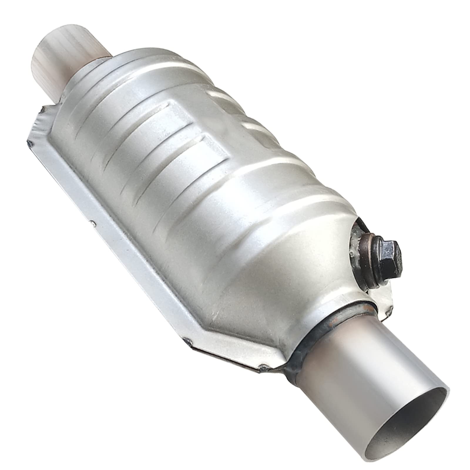 2 Inch Inlet/Outlet Universal Catalytic Converter with Heat Shield - Stainless Steel EPA Compliant - Compatible with Most Cars, Trucks & SUVs - Improves Exhaust Flow & Reduces Emissions - Perfect for Performance Upgrades & Emissions Compliance