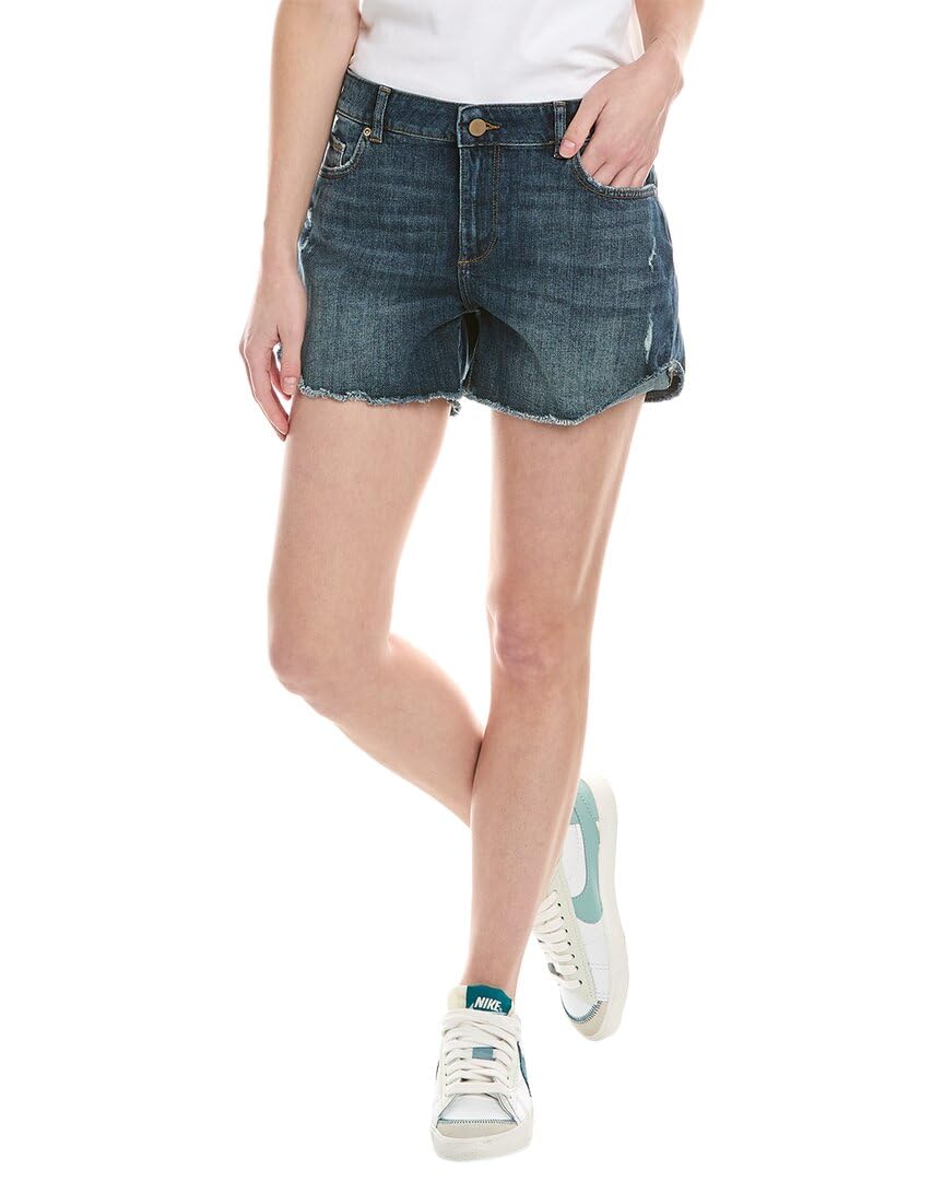 DL1961 Women's Karlie Boyfriend Shorts - High Waisted Denim Shorts for Women | Comfortable & Stylish Summer Shorts for Casual Outings and Beach Vacations