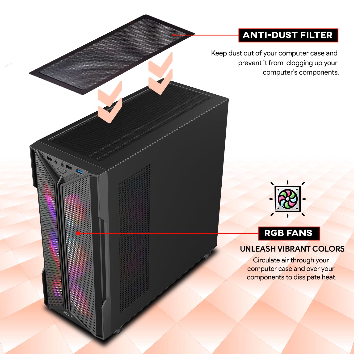 AQVIN Gaming PC - Hexa Core i7, RTX 3060 12GB, 32GB RAM, 1TB SSD for Pro Gamers