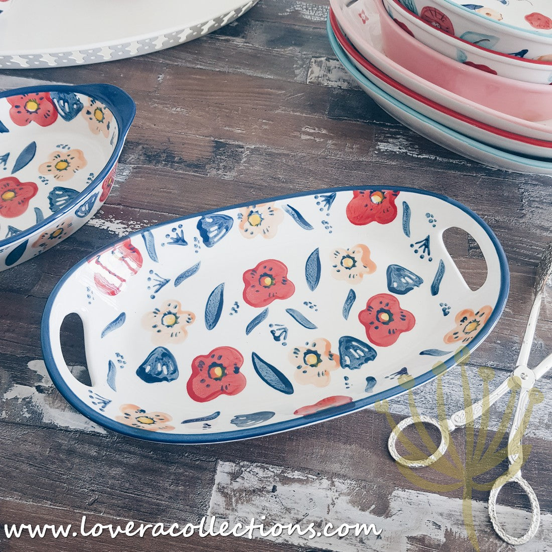 Handmade Pink Blossom Oval Ceramic Baking Dish - 12 Inch Porcelain Casserole Pan for Oven, Microwave & Dishwasher | Perfect for Casseroles, Lasagna, Desserts & Holiday Baking