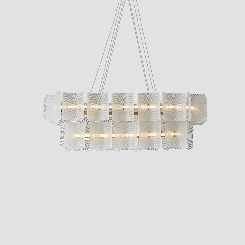 Helios Modern Rectangle Pendant Light - Sleek Hanging Chandelier for Kitchen Island, Dining Room & Living Room Lighting