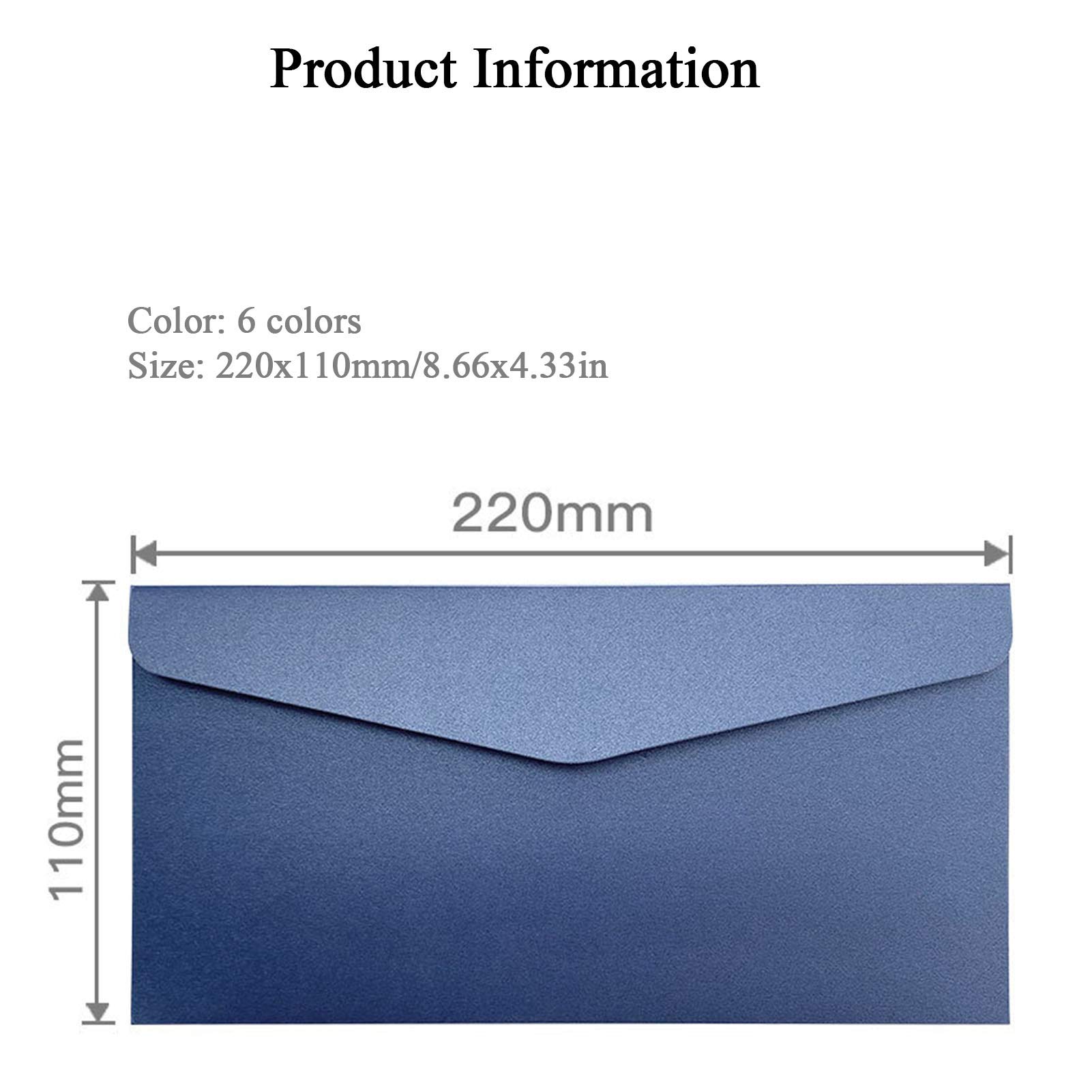 60 PCS Metallic Colorful Invitation Envelopes 8.7x4.3 Inch - Gift Card & Cash Envelopes for Weddings, Parties, Greeting Cards and Money Gifts (60 Pack)