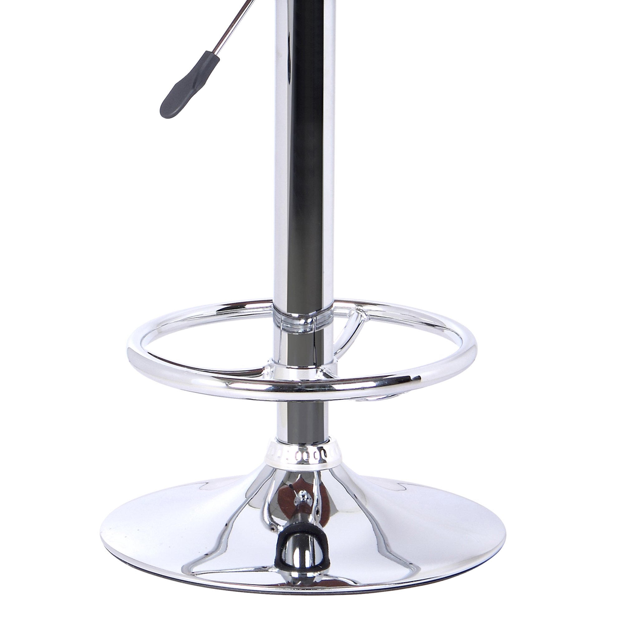 JCanal Barstool - Adjustable Height Black Bar Stool for Kitchen Island, Counter, or Pub - Heavy Duty Metal Frame with Comfortable Seat