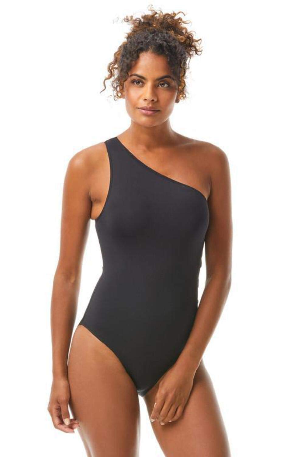 Vince Camuto Solid One Shoulder Lace-Up Side One-Piece Swimsuit - Sexy Beachwear for Women, Perfect for Pool Parties & Summer Vacations