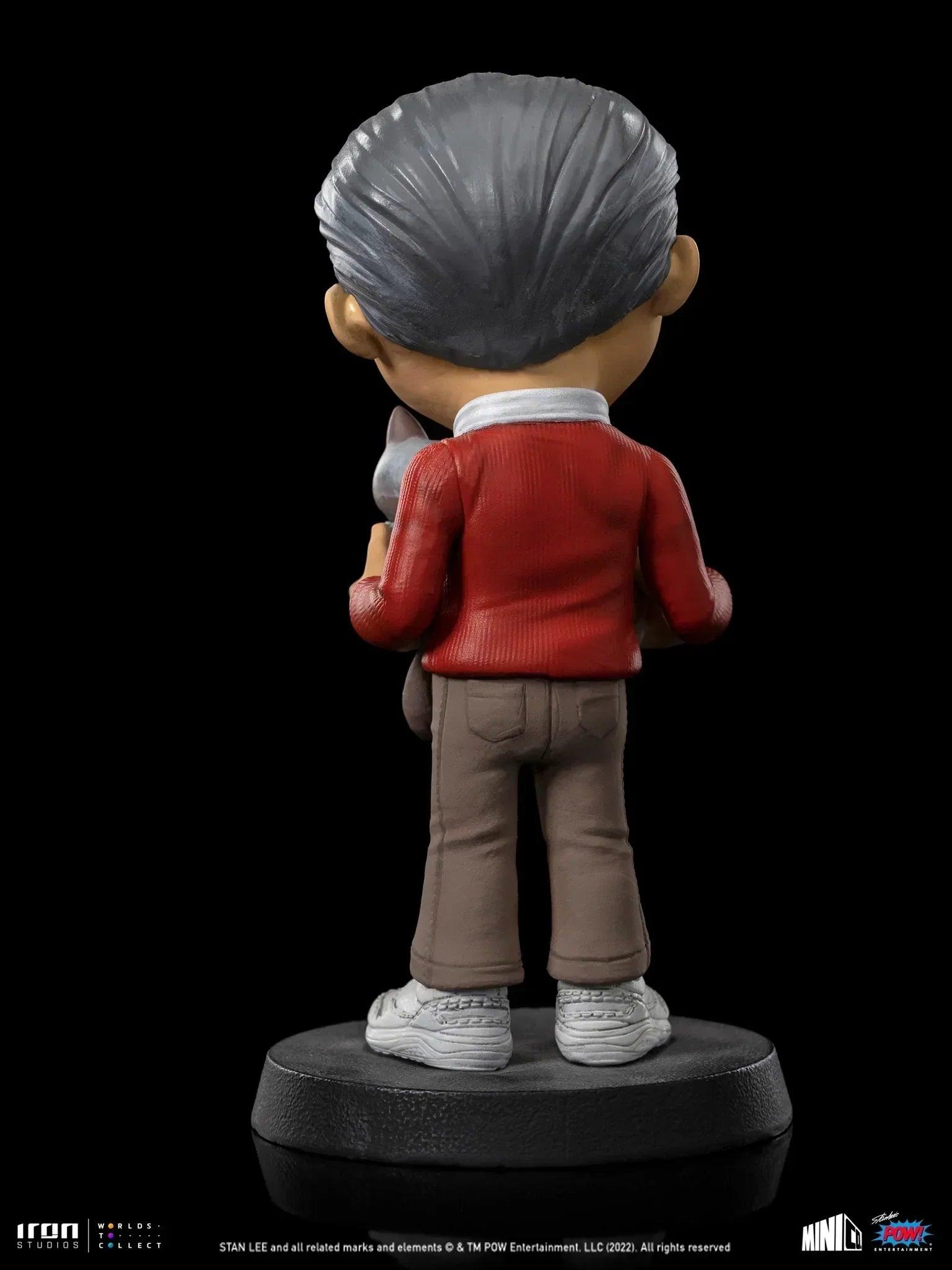 Stan Lee with Grumpy Cat MiniCo Figure by Iron Studios & Pow! Studios - Collectible Marvel Comic Book Character Statue for Display, Gifts & Pop Culture Enthusiasts