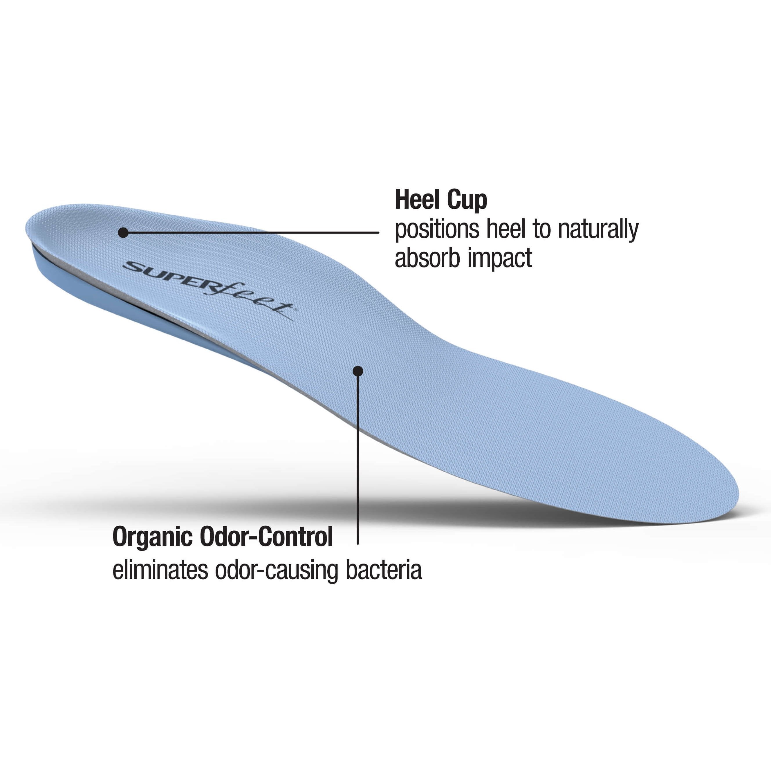 Superfeet Blue Premium Insoles – High Arch Support for Running, Walking & Standing All Day – Orthotic Shoe Inserts for Pain Relief & Comfort – Ideal for Athletes, Nurses & Workers on Their Feet