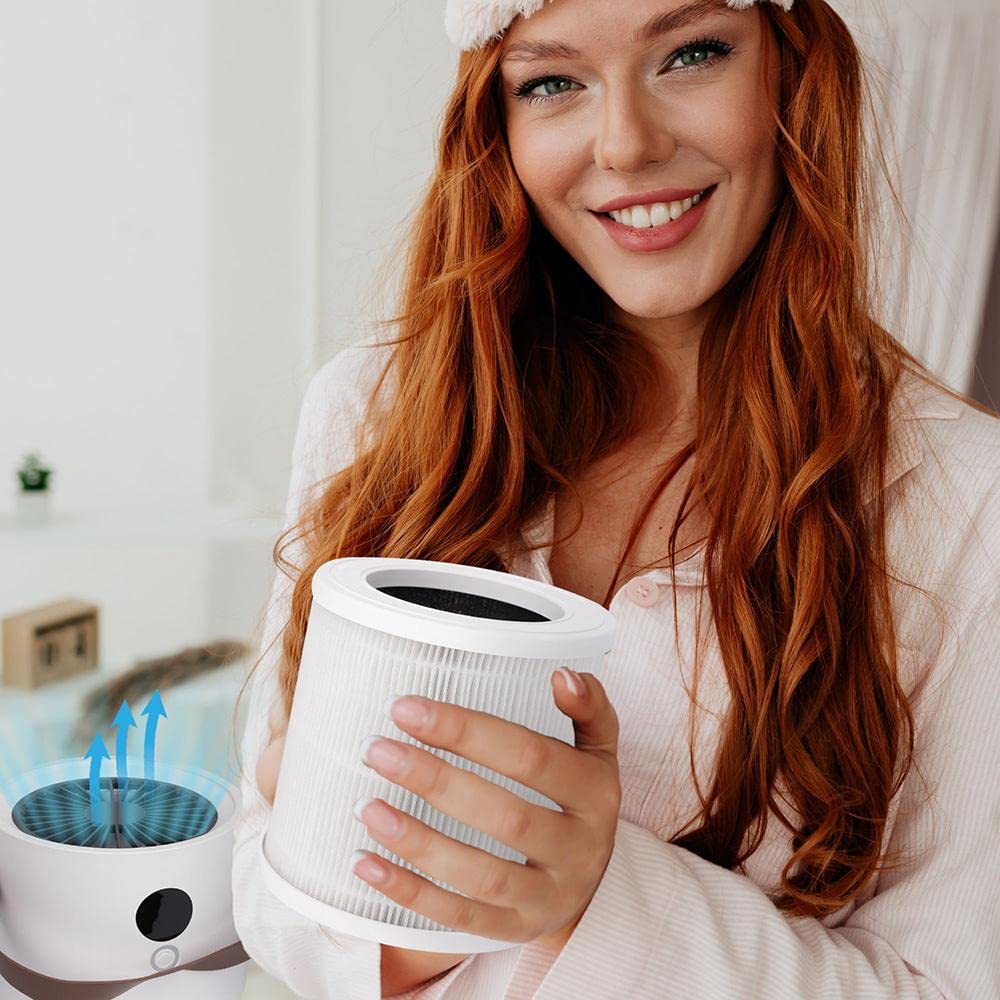 Proton Pure Portable Air Purifier with True HEPA Filtration Technology - Home & Office Air Cleaner for Allergies, Dust, Pet Dander | Ideal for Bedrooms, Living Rooms, and Workspaces