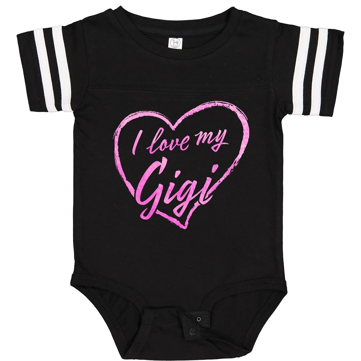 Inktastic I Love My Gigi Pink Chalk Heart Baby Bodysuit - Cute Outfit for Grandparents Day, Family Photos & Newborn Gifts