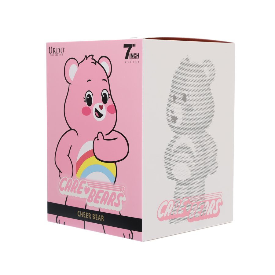 URDU Urdu X Cloudco 7-Inch Cheer Bear Standing Figure - Care Bears Unlock The Magic Collectible Toy for Kids' Room Decor & Gift