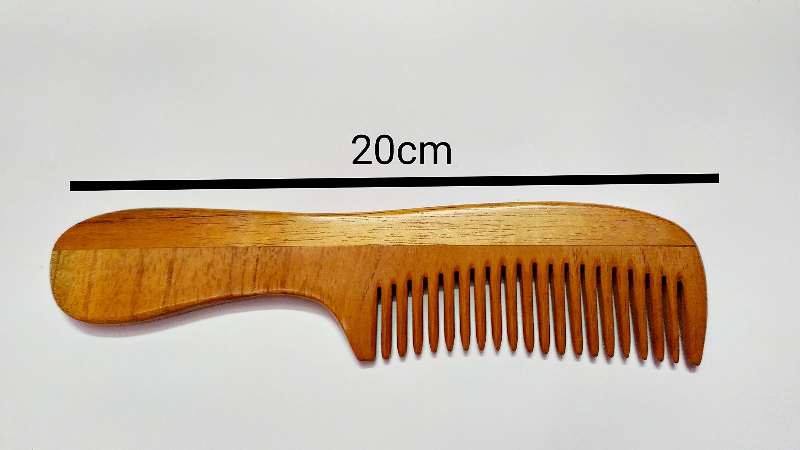 Premium Neem Wood Hair Comb for Hair Growth & Dandruff Control - Natural Wooden Comb for Men & Women - Frizz & Hairfall Solution - Handcrafted Ayurvedic Comb for Healthy Hair - Perfect for Daily Hair Care & Styling at Home or Travel