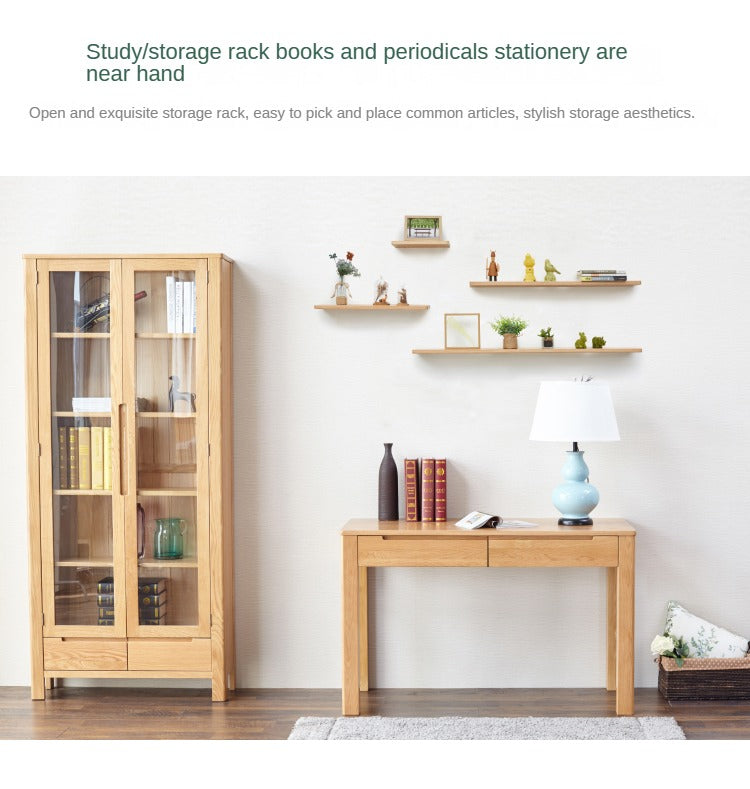 Solid Oak Wood Wall Shelf - Rustic Floating Shelf for Living Room, Bedroom, Kitchen Storage & Decor - Handmade Hanging Wall Rack for Home Organization