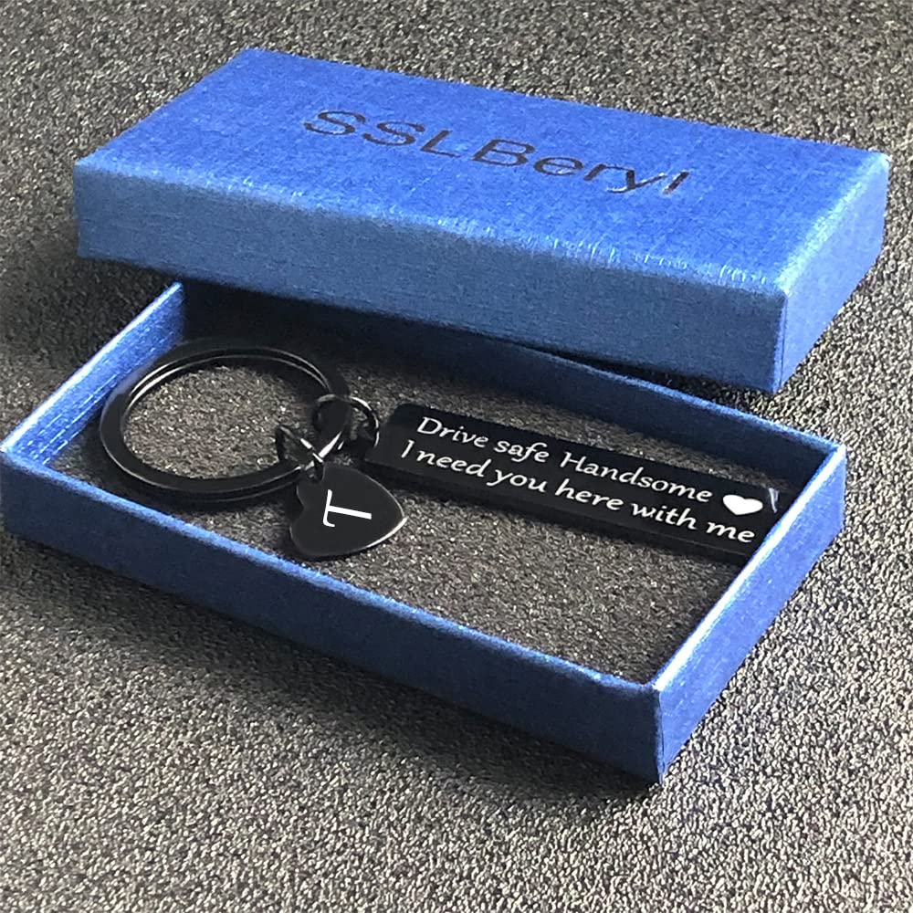 Drive Safe Keychain - Thoughtful Gift for Boyfriend, Husband, Men - Valentine's Day, Anniversary, Christmas Present - Perfect for Car Keys, Travel & Everyday Use