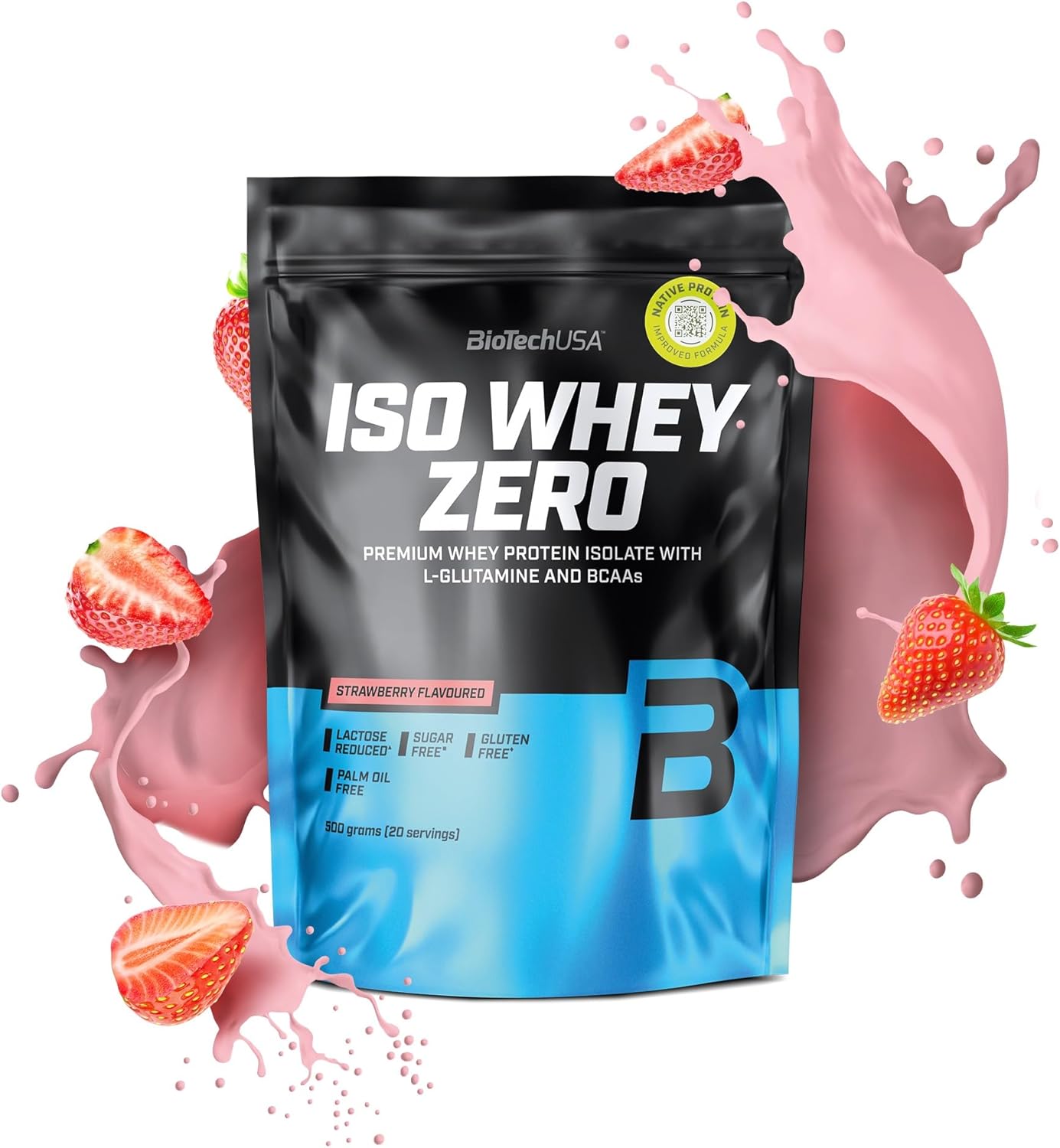 BioTechUSA Iso Whey Zero 500g - Premium Whey Protein Isolate Powder for Muscle Growth & Recovery - Ideal for Post-Workout, Weight Loss & Fitness Enthusiasts