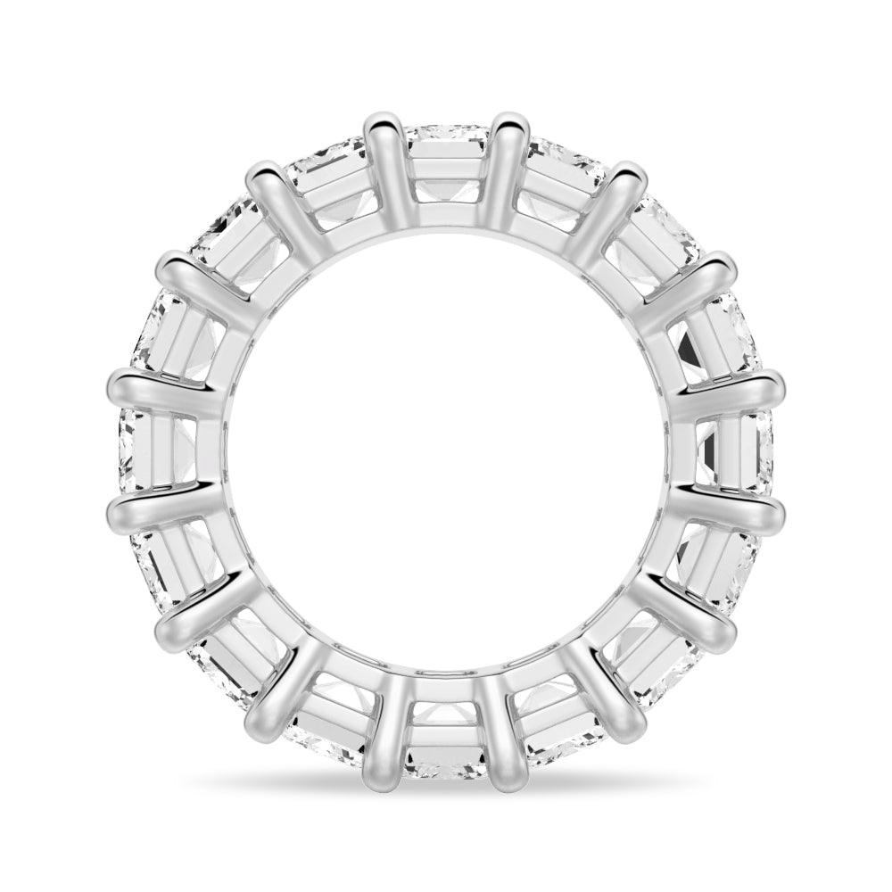 8.9 CT Prong Set Emerald Cut Moissanite Eternity Wedding Band Ring for Women - Perfect for Engagement, Anniversary & Bridal Jewelry Gifts