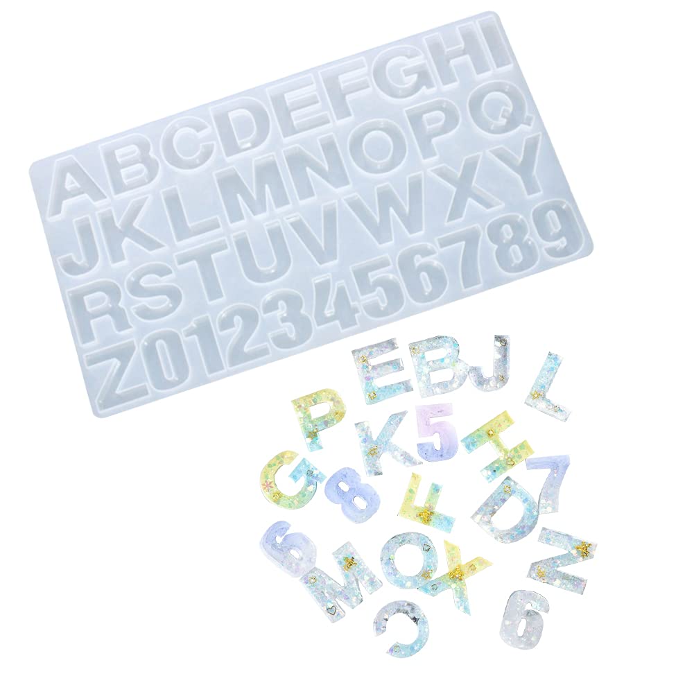 Backward Alphabet Silicone Molds for Resin Casting - DIY Letter Molds for Keychains, Jewelry & Home Decor - Perfect for Crafting Personalized Gifts & Resin Art Projects