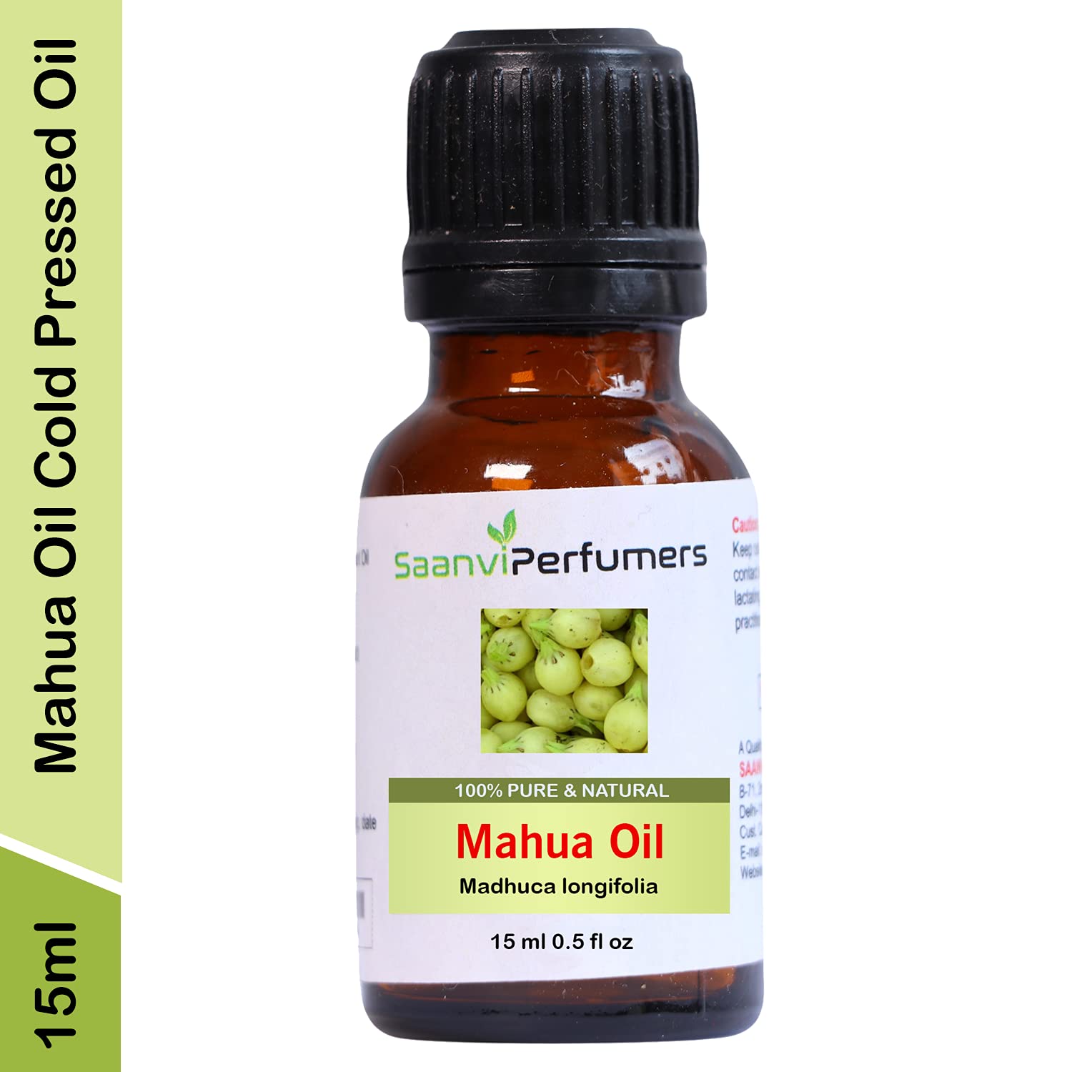 Pure Mahua Oil (Madhuca Longifolia) - 100% Natural Cold Pressed Carrier Oil for Skin Care, Hair Growth & Massage Therapy | 15ml Bottle | Perfect for Aromatherapy, DIY Beauty Recipes & Relaxation