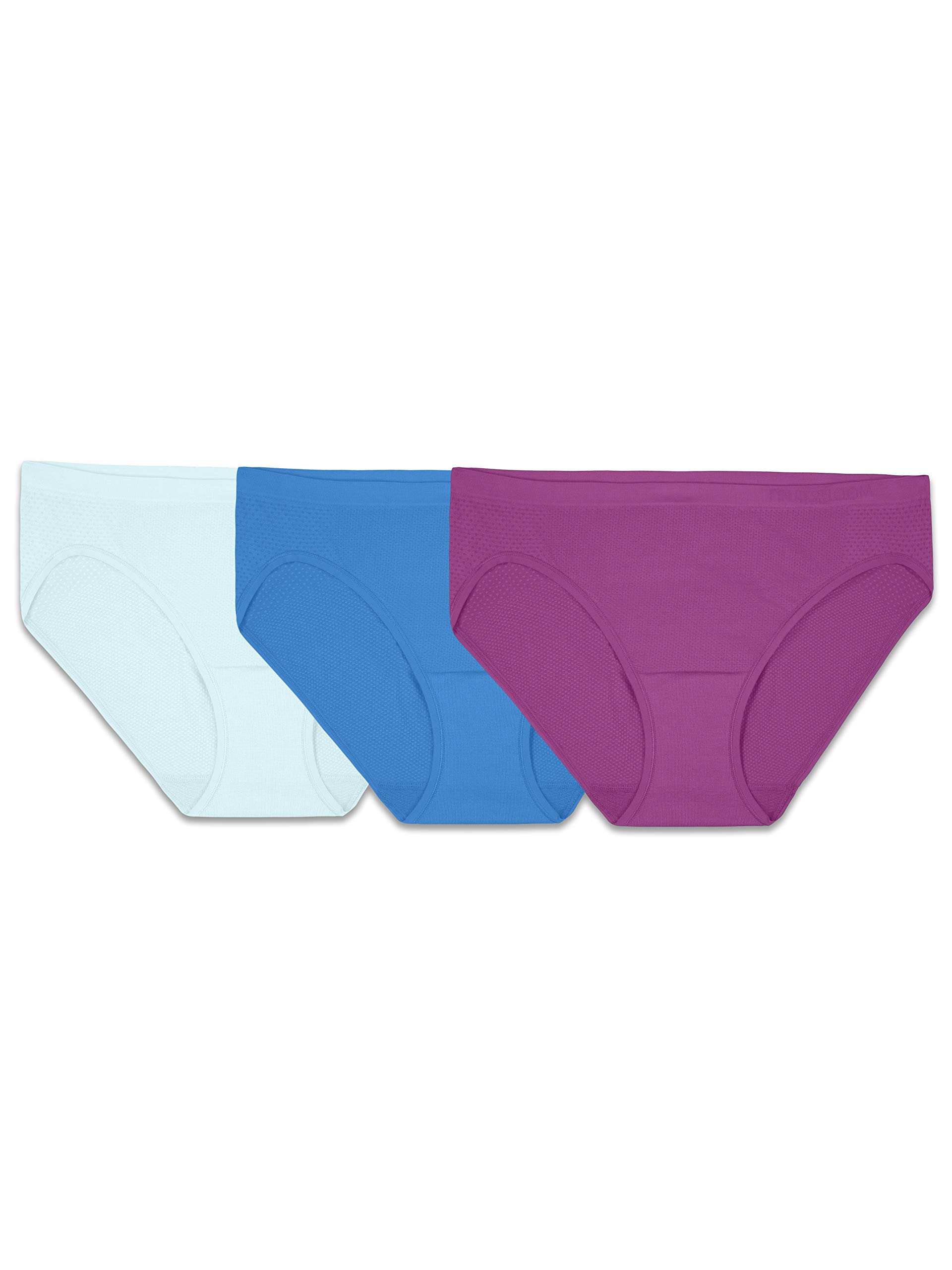 Fruit of the Loom Women's Breathable Seamless Underwear - Soft Comfortable Panties for Everyday Wear, Workout & Yoga - 5-Pack Cotton Underwear Set