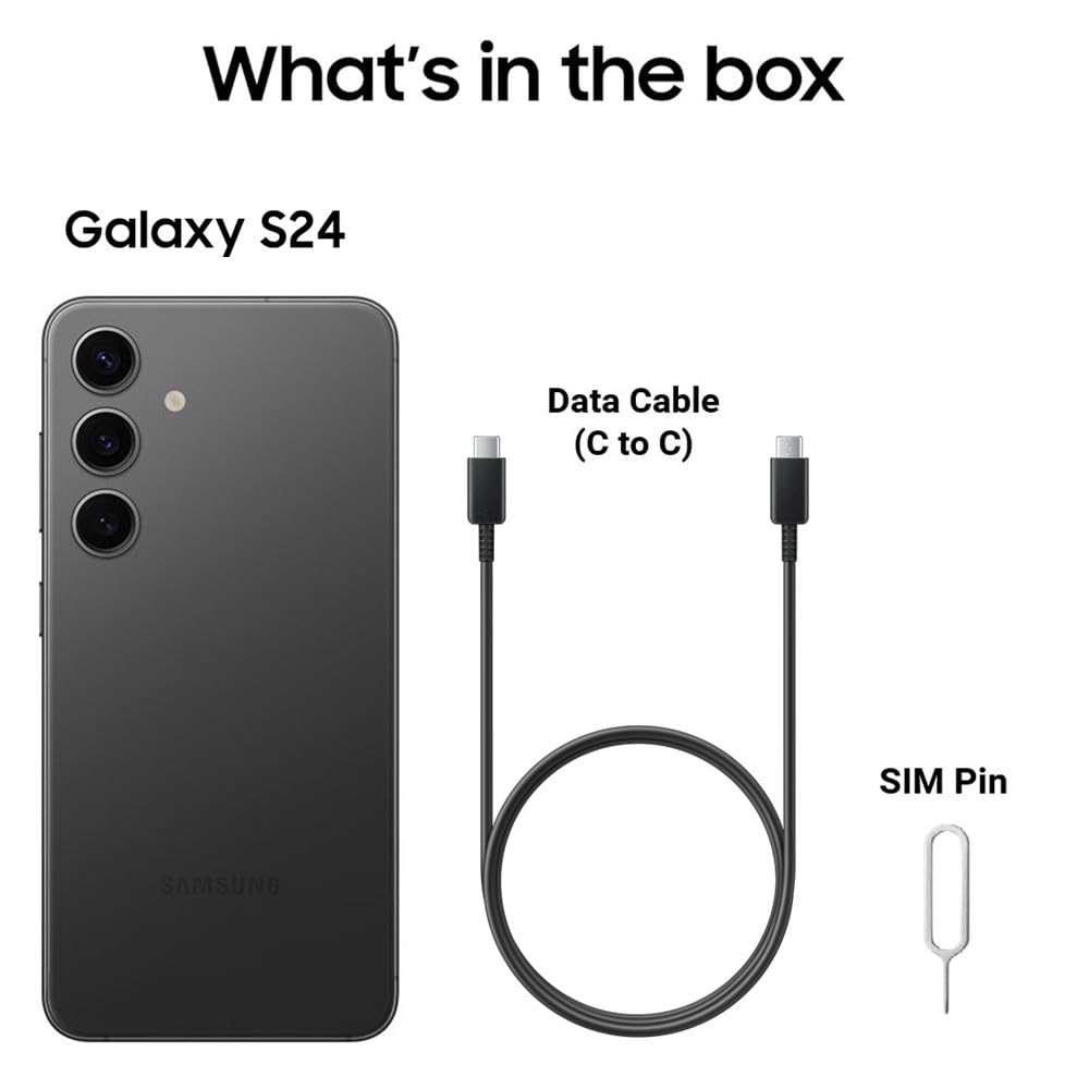 Samsung Galaxy S24 5G Unlocked Smartphone - US Version 128GB Onyx Black (Renewed) | Fast 5G Connectivity, Premium Performance for Streaming, Gaming & Productivity