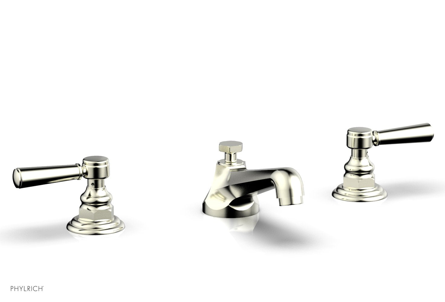 HEX TRADITIONAL 8-Inch Widespread Bathroom Faucet Lever Handles - Brushed Nickel Finish - Compatible with Most Standard Faucets - Perfect for Bathroom Vanity Sink Renovation and Modern Home Upgrade