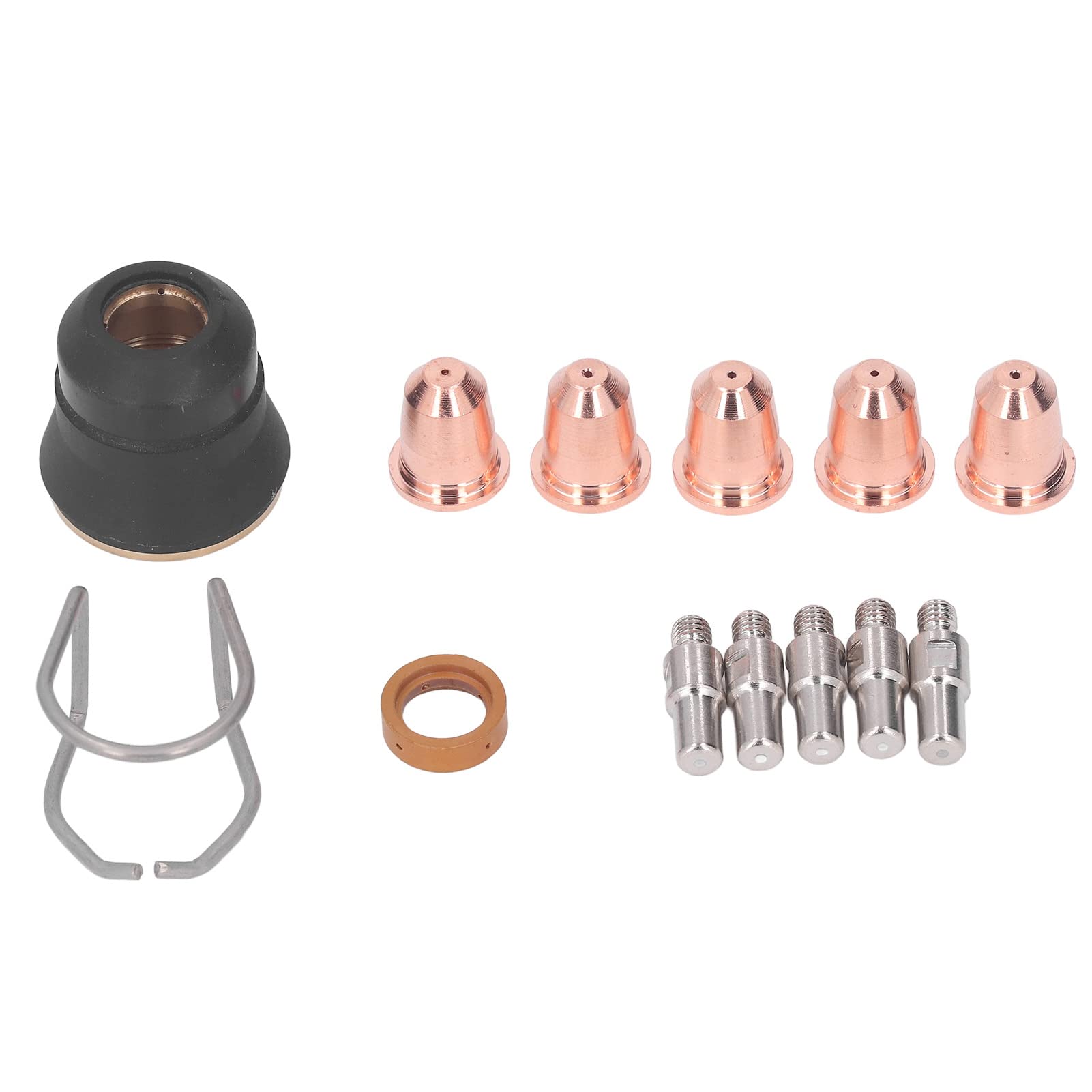 13-Piece Plasma Cutter Torch S45 Accessory Kit - High-Quality Electrode, Nozzle, Gasket & Diffuser - Durable Standard Size Replacement Parts for Metal Cutting & Welding Projects