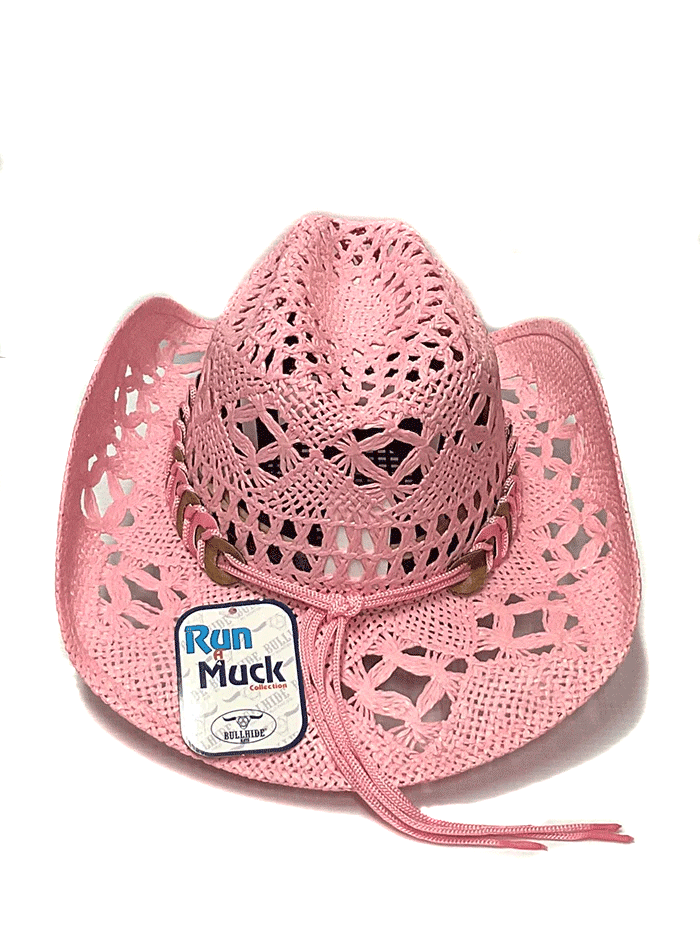 Bullhide NAUGHTY GIRL 2649P Western Straw Cowgirl Hat in Pink - Perfect for Summer Rodeos, Country Music Festivals & Beach Vacations