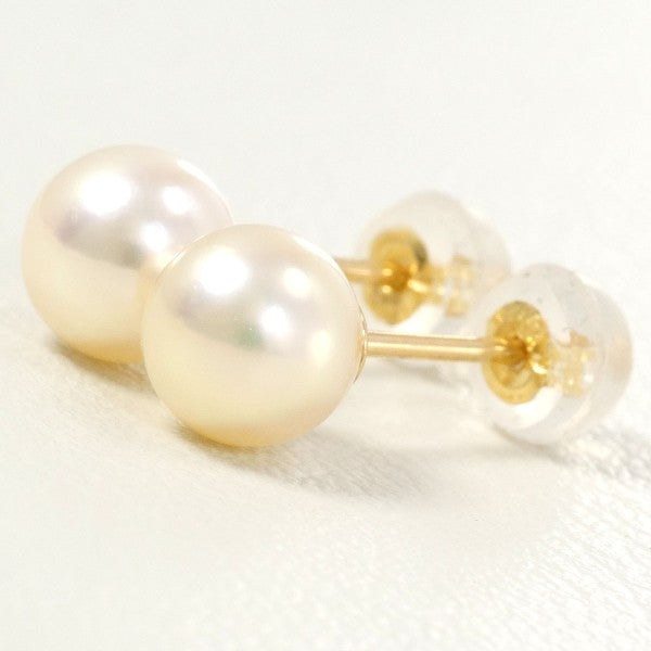 18K Yellow Gold Pearl Earrings for Women - Elegant Stud Earrings with Real Pearls - Perfect for Weddings, Parties & Special Occasions