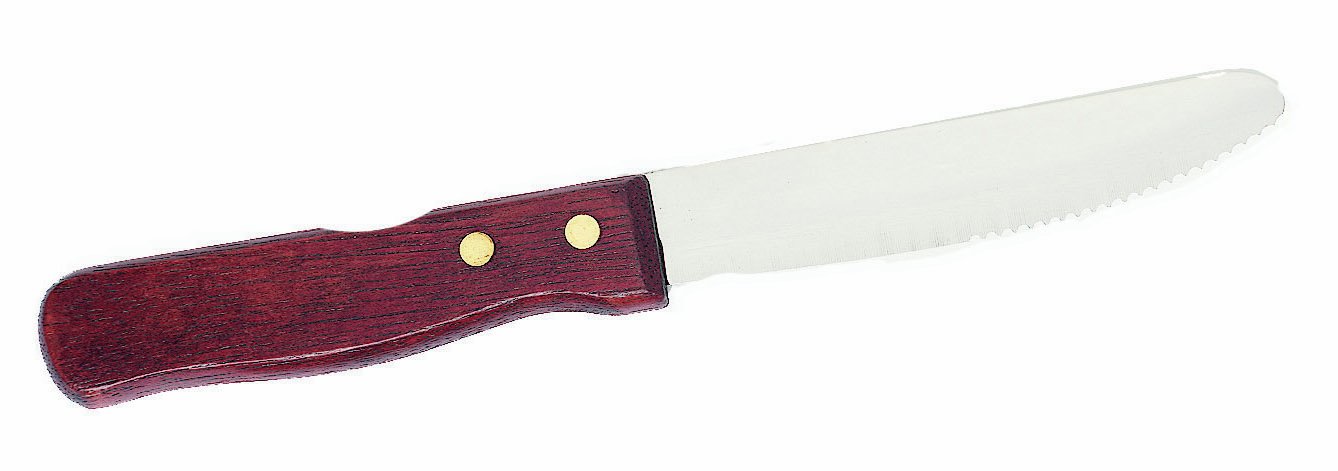 Premium Steak Knives Set - 5-Inch Sharp Stainless Steel Blade with 8-Inch Ergonomic Wood Handle - Perfect for Grilling, BBQ, Steak Dinners & Fine Dining