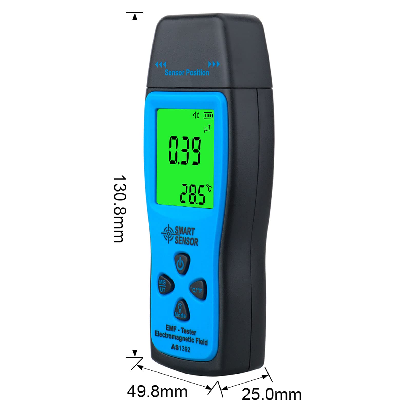 Mini Handheld EMF Meter - Digital LCD Electromagnetic Field Radiation Detector with Counter - Portable EMF Tester for Home, Office & Ghost Hunting - Measure EMF Radiation from Appliances, Wiring & Paranormal Activity