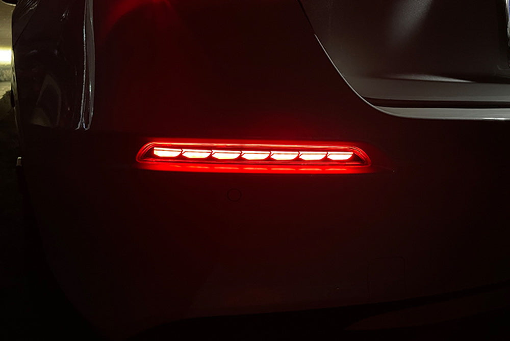 2022+ Honda Civic Dark Smoke LED Bumper Reflector Lights with Sequential Blink - Upgrade Your Car's Style & Safety for Night Driving & Custom Look