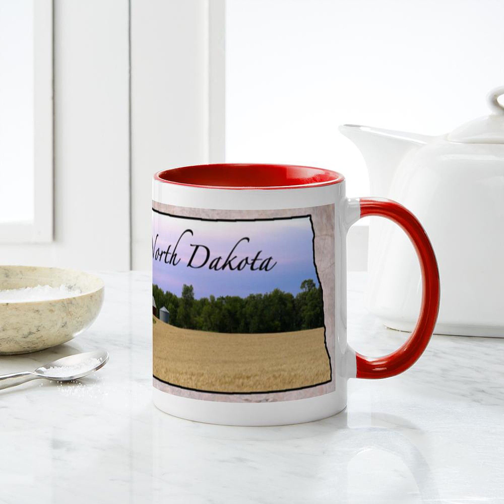 North Dakota Themed 11 oz (325 ml) Ceramic Coffee Mug - Perfect for Home, Office & Gifts | CafePress