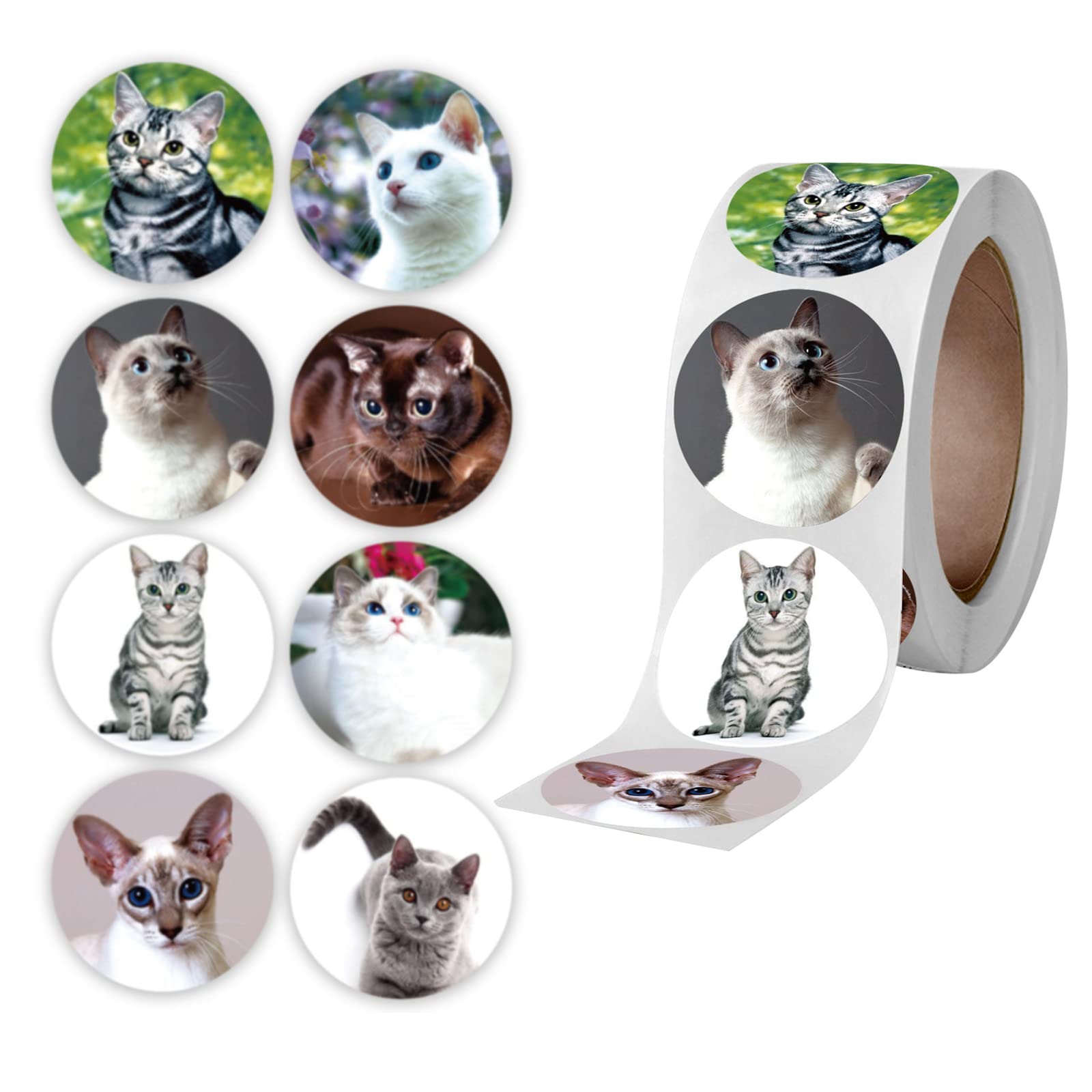 Heptour 600pcs Motivational Reward Stickers for Kids - 8 Cute Animal Designs, 1 Inch Classroom Stickers Roll - Perfect for Teachers, School Supplies & Student Incentives - Great for Behavior Charts, Homework Rewards & Classroom Decor
