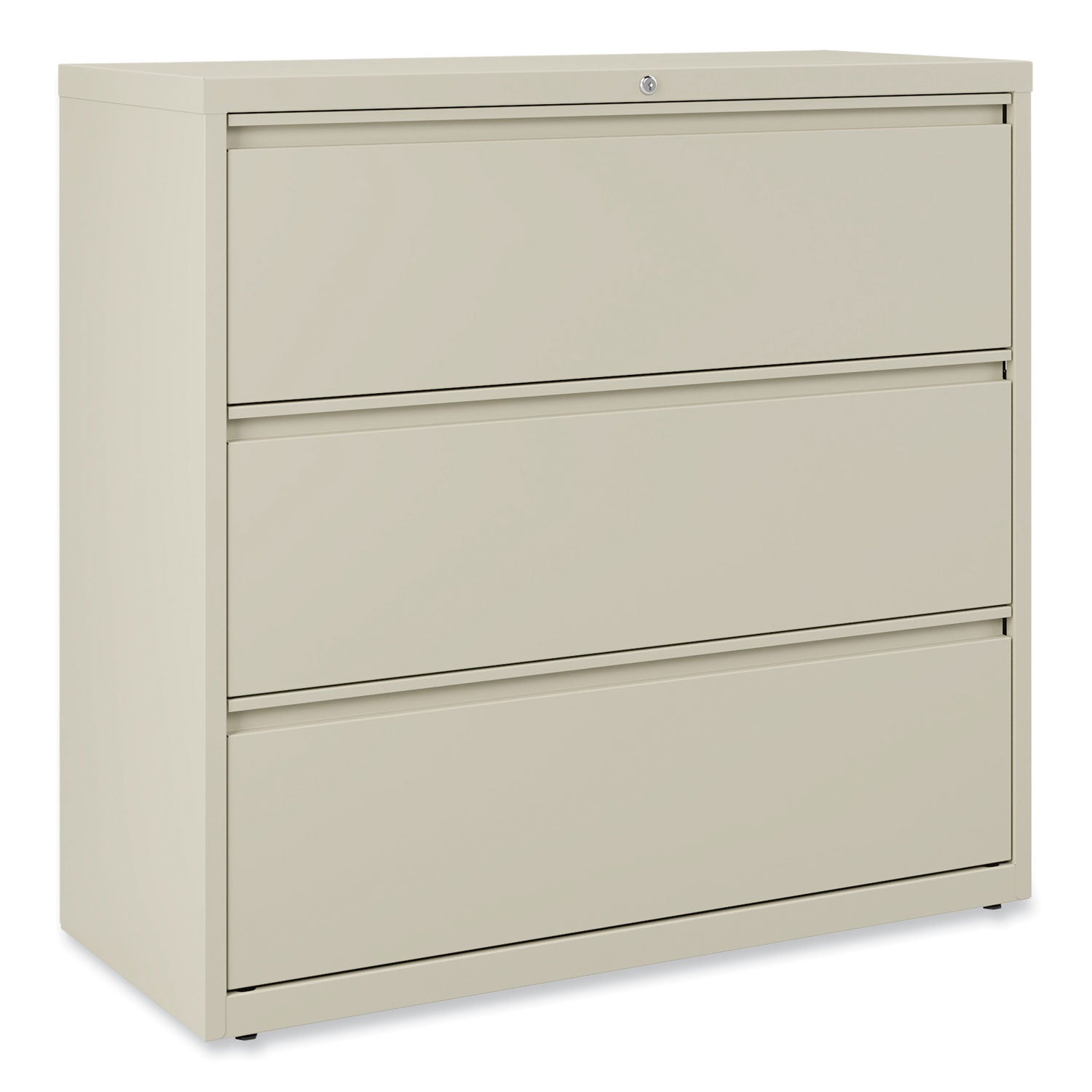 Alera® 3-Drawer Lateral File Cabinet - Legal/Letter/A4/A5 Size - Putty Finish - 42