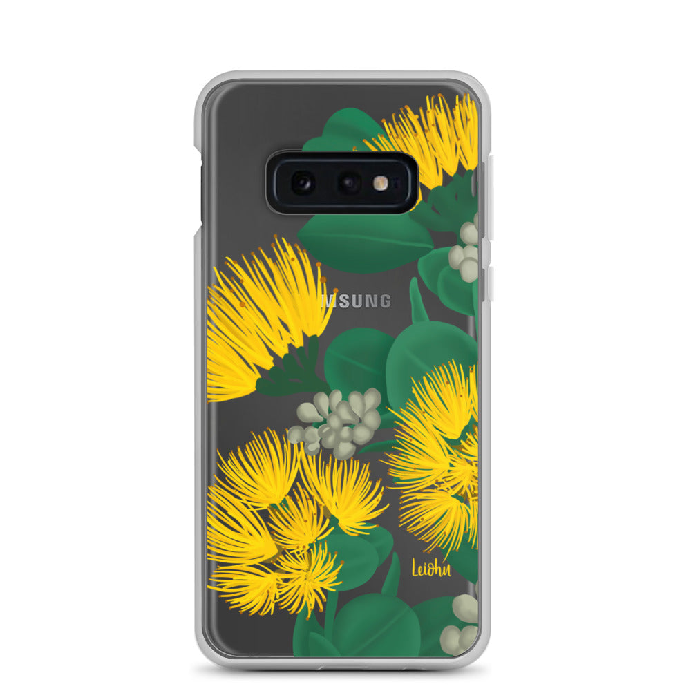 Ōhi'a Lehua Melemele Yellow Flower Clear Protective Case for Samsung Galaxy [Model] - Durable Slim Cover for Everyday Use & Travel