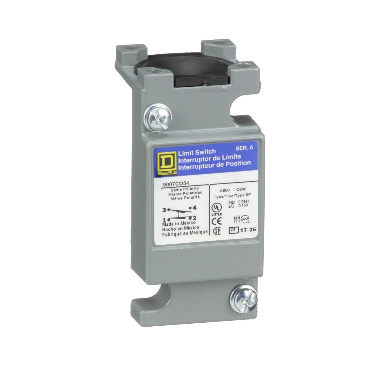 Telemecanique 9007CO54 Standard Box Limit Switch Plug-In Unit (No Head) - 1 NO + 1 NC Contact for Industrial Automation & Machinery Safety Control