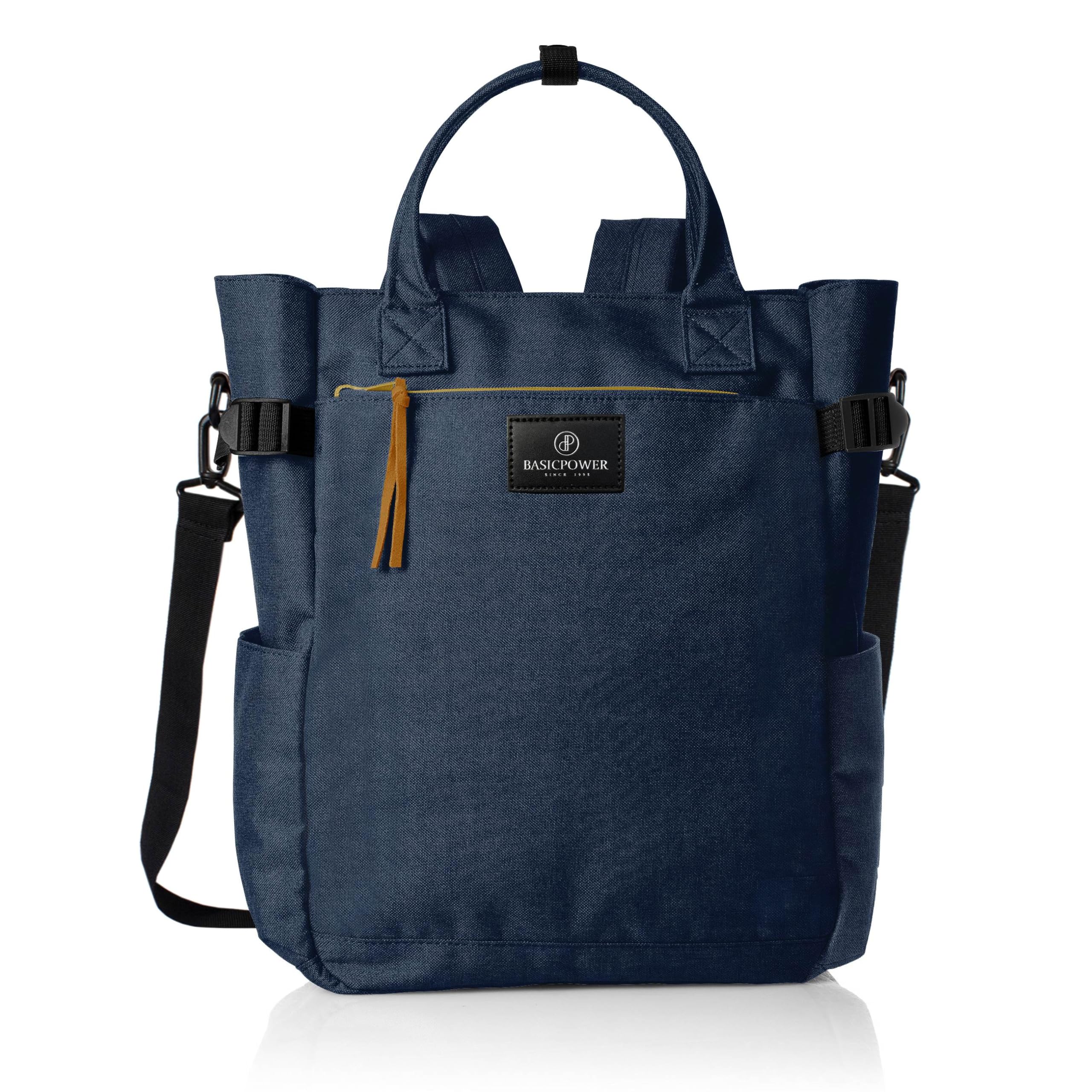 BASICPOWER Women's Laptop Backpack Purse - 15.6 Inch Tote Bag for Work, Travel, School & Nursing - Stylish Navy Blue Bookbag for Professionals & Students | Perfect for Office Commute, College Campus & Business Trips