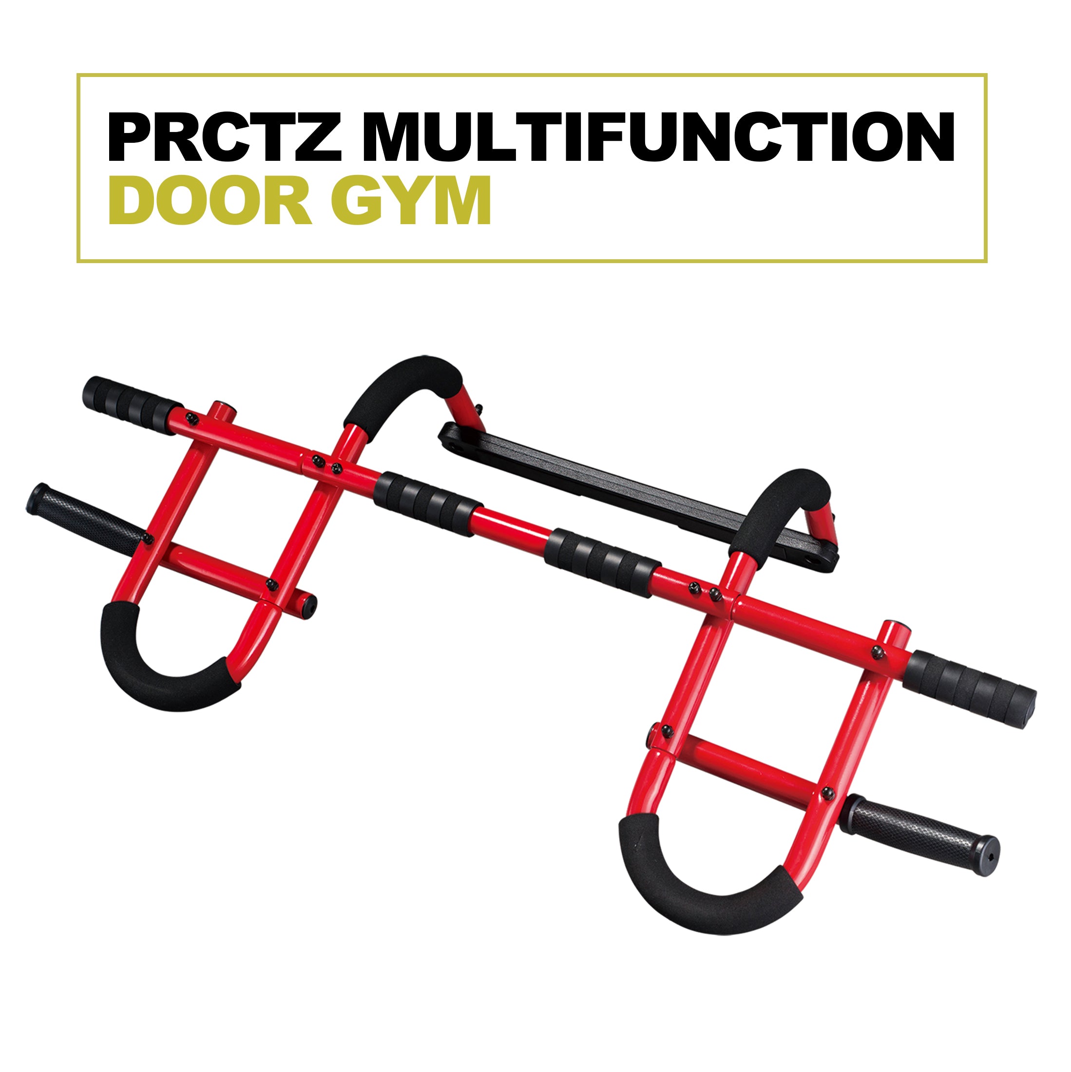 PRCTZ Multifunction Door Gym - Pull Up Bar for Home Workout, Chin Up Bar with Adjustable Height & Anti-Slip Design - Perfect for Strength Training, Calisthenics & Home Fitness Exercises
