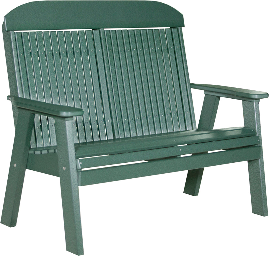 LuxCraft 4-Foot Classic Wooden Bench - Sturdy Indoor/Outdoor Garden, Patio, and Entryway Seating Furniture for Home Decor