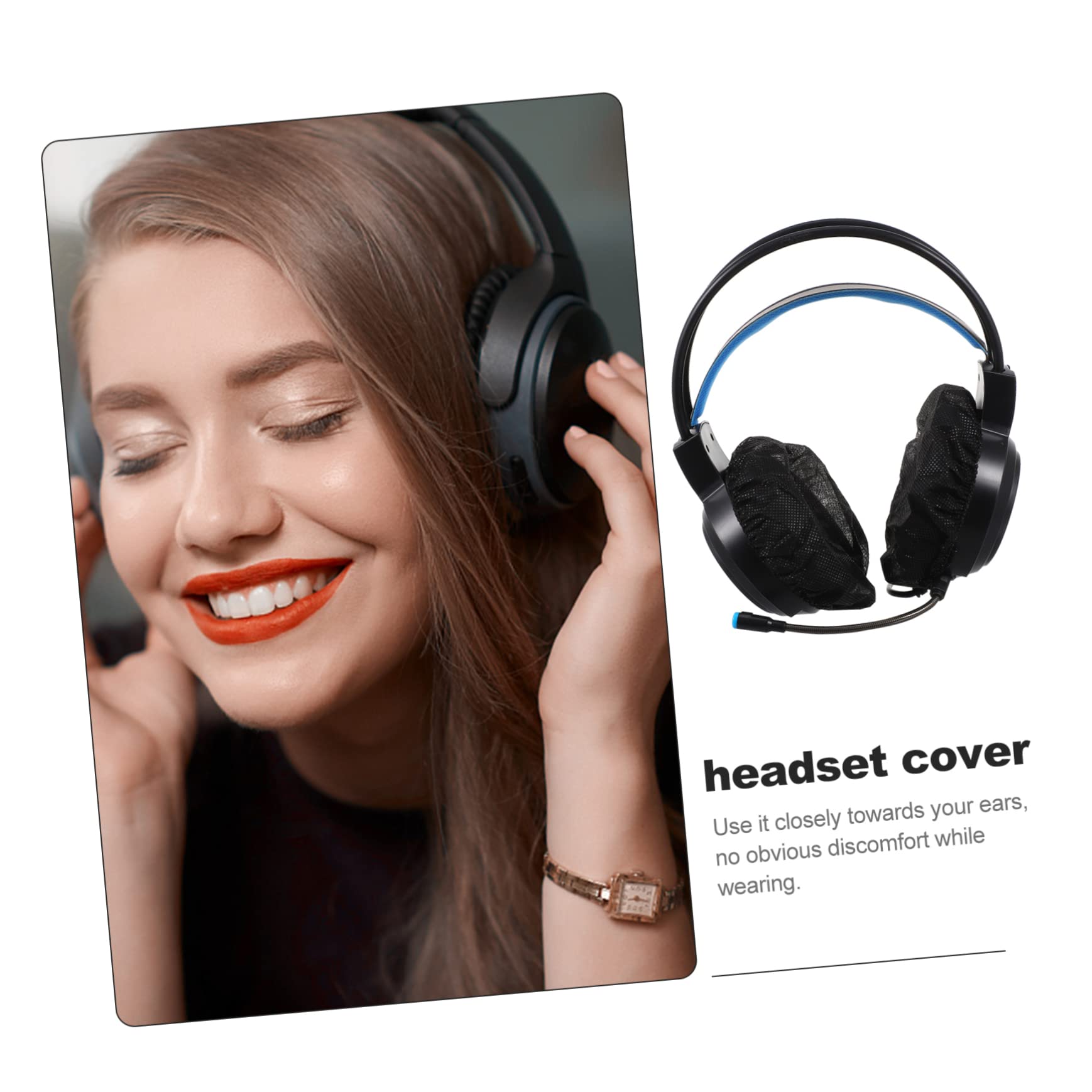 OSALADI 200 Pcs Disposable Headphone Covers - Hygienic Earphone Protectors for Shared Headphones, Comfort Fit for Gym, Workouts & Public Use - Perfect for Fitness Studios, Salons & Public Spaces