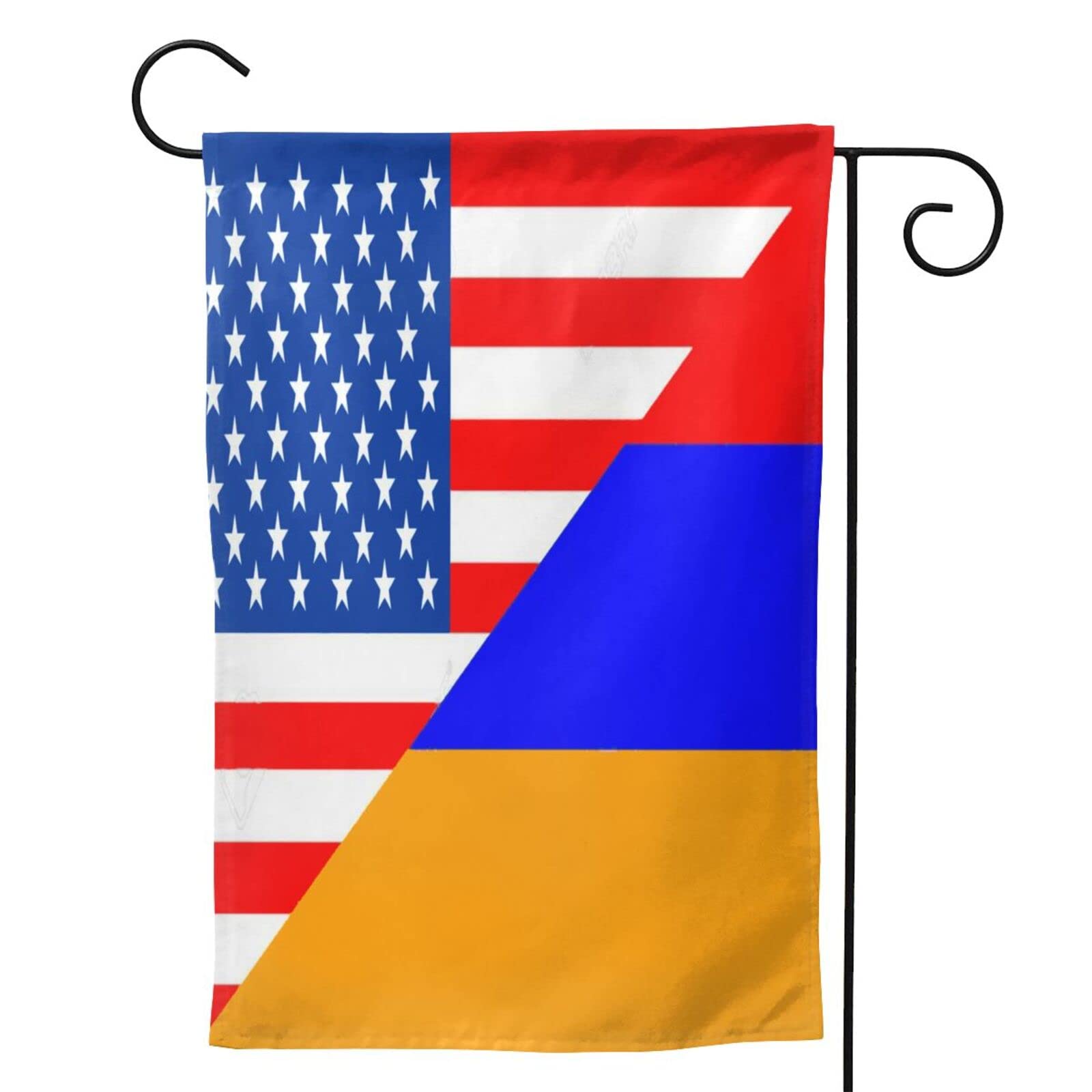 USA & Armenia Double Sided Flag - Patriotic Half American Half Armenian Outdoor Garden Flag for Yard Decor, Home Display & National Pride Celebrations