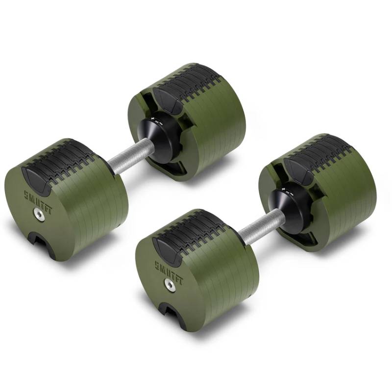 SMRTFT Nüobells 5-80lb Adjustable Dumbbell Pair - Tactical Strength Training for Home Gym & CrossFit Workouts