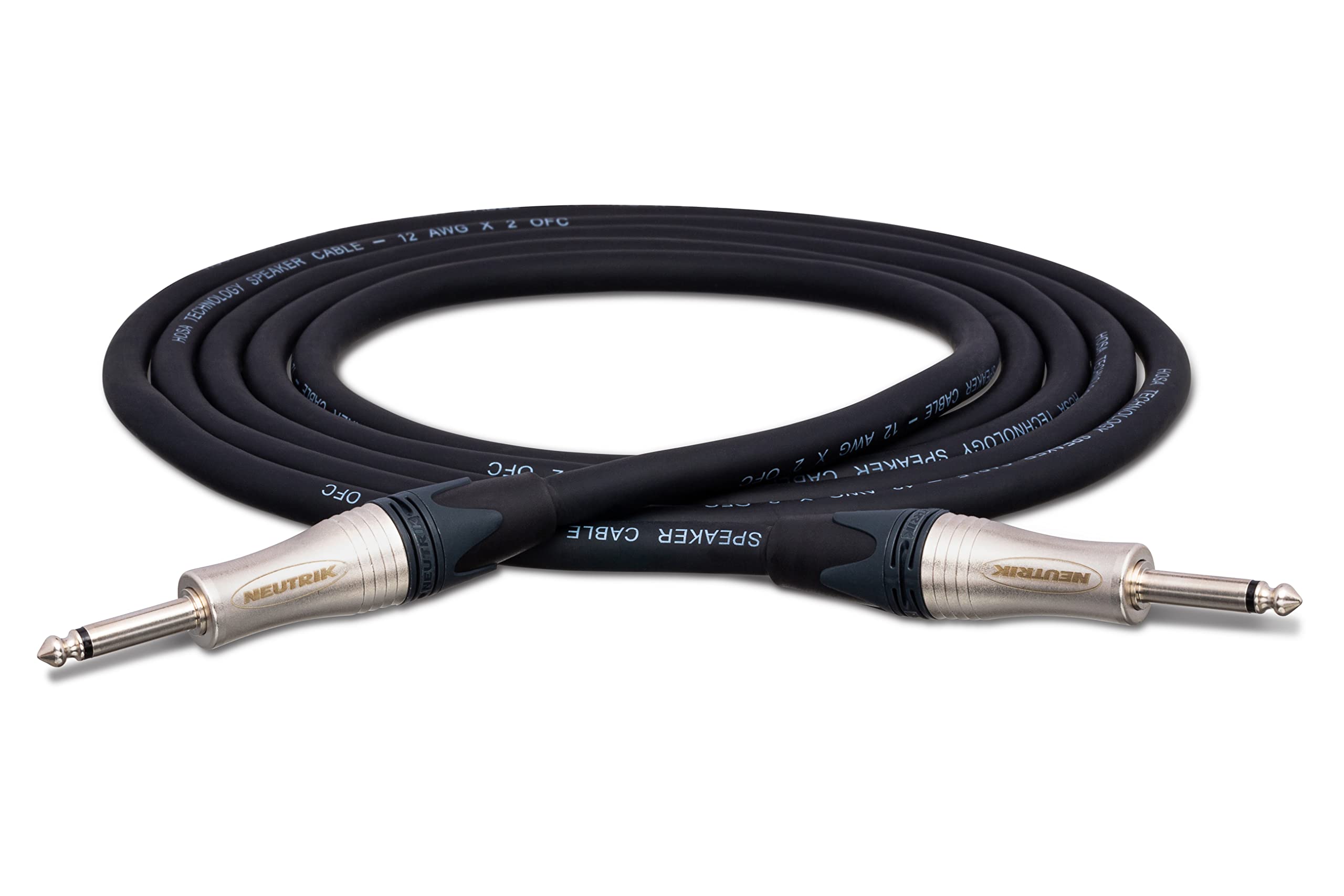 Hosa SKJ-2100 Professional 100ft Speaker Cable - 1/4 inch TS to 1/4 inch TS - High-Quality Audio Cable for Studio, Stage, and Live Performances