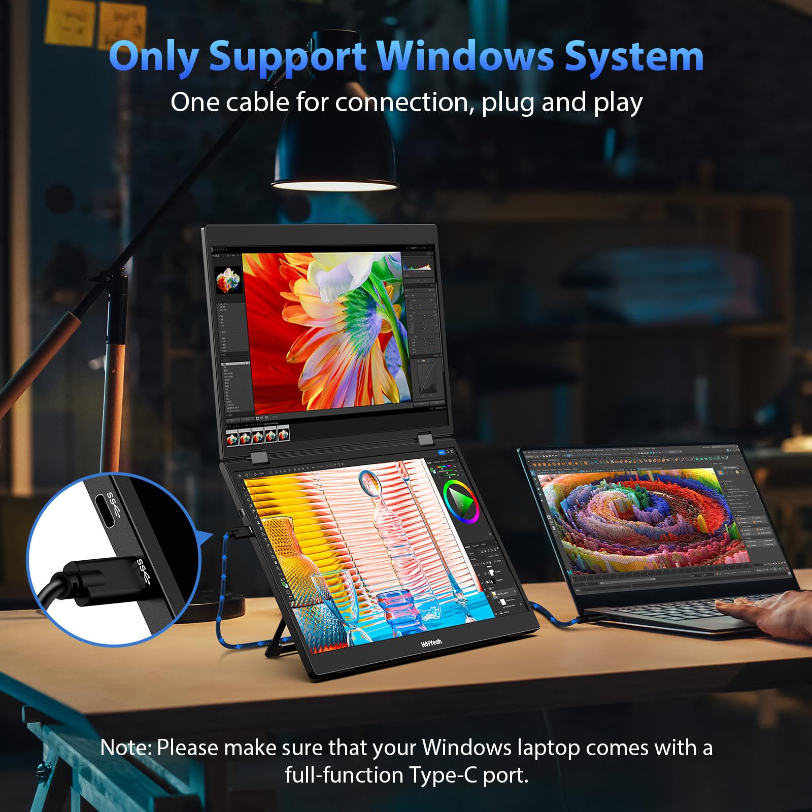 HotYeah Triple Laptop Screen Extender - 15.6