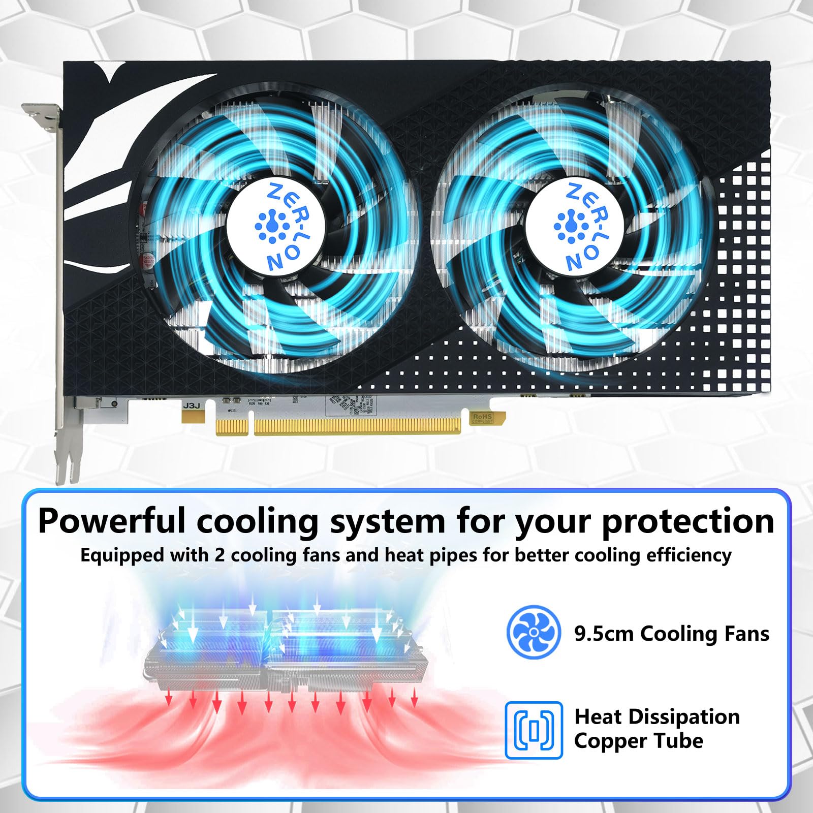 Radeon RX 580 8GB GDDR5 256-Bit Gaming Graphics Card with Dual Cooling Fans | HDMI, DP, DVI Outputs | PCI Express 3.0 GPU for PC Gaming, Video Editing & Office Work | Perfect for 1080p Gaming, Streaming & Multitasking