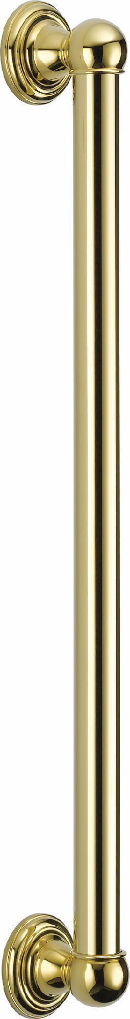 Delta 24-Inch ADA Compliant Grab Bar in Polished Brass - Model 40024 PB - Bathroom Safety Handle for Shower, Tub & Toilet Accessibility