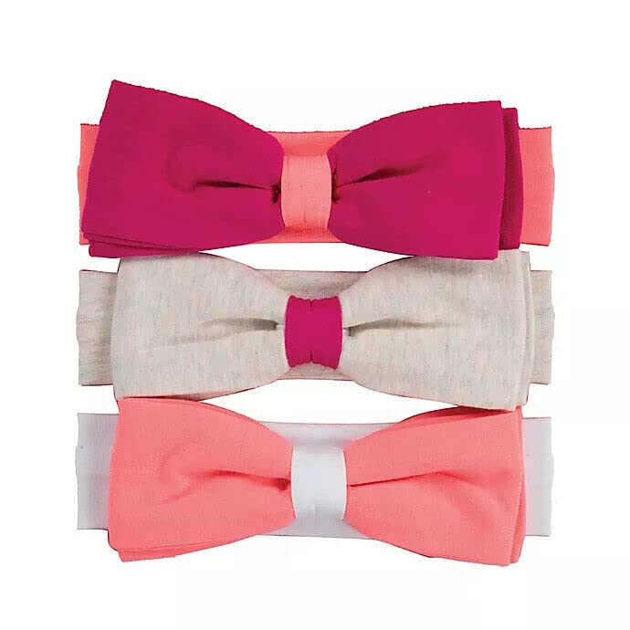 Baby Girls Nike Headbands 3-Pack - Soft Sticky Closure Head Wraps for Newborns 0-6 Months - Perfect for Photos, Playtime & Everyday Comfort