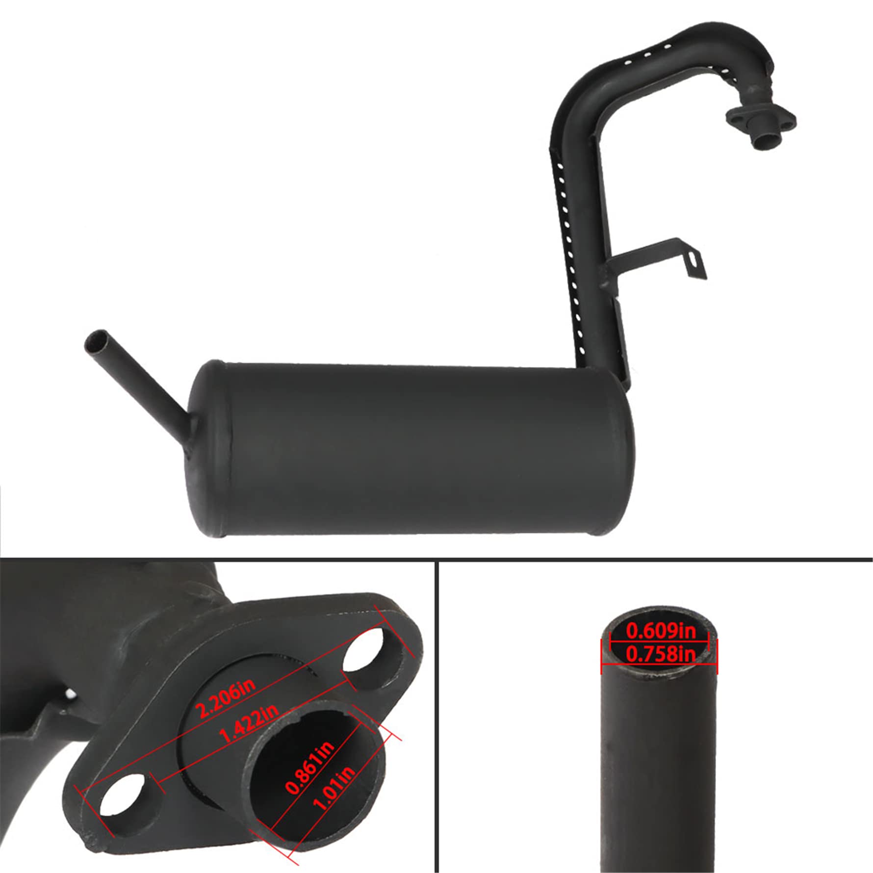 Munirater Golf Cart Exhaust Muffler FE290 101859301 Replacement for 1994-2014 EZGO, Club Car & Yamaha Golf Carts - Durable Performance Upgrade for Quiet Operation on Golf Courses & Campuses