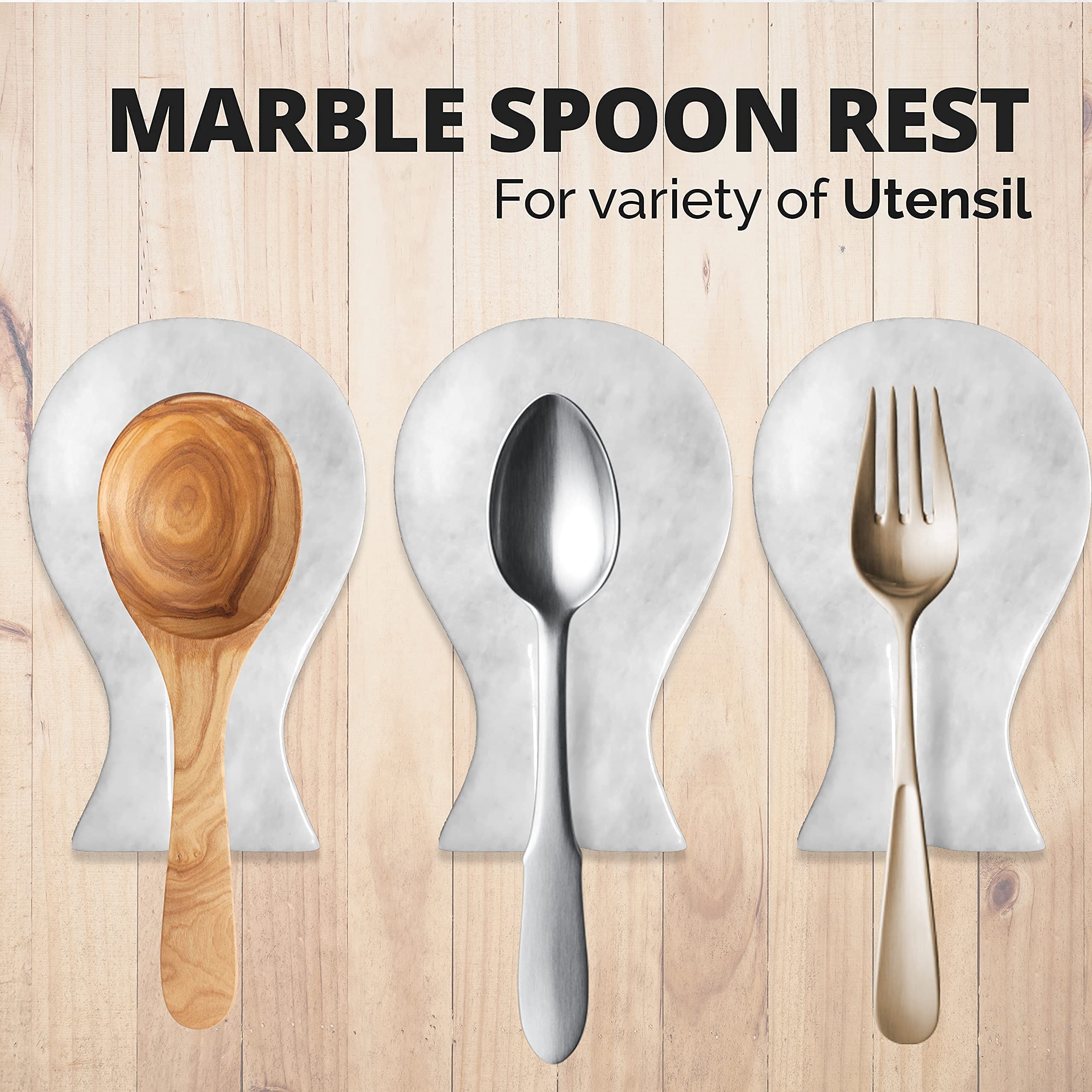 Premium Handmade Cloud White Marble Spoon Rest - Elegant Kitchen Counter Organizer, Spatula Holder & Unique Housewarming Gift for Cooking Enthusiasts - Perfect for Modern Kitchens & Dinner Party Hosting