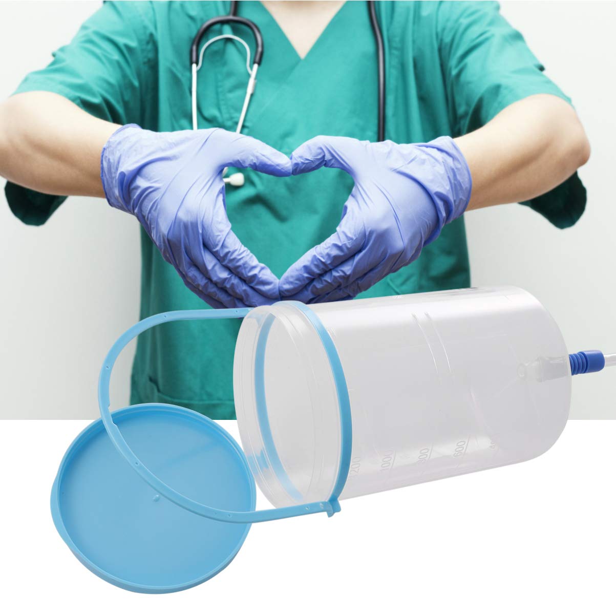HEALLILY 1200ML Enema Kit for Colon Cleansing - Home Use for Women & Men