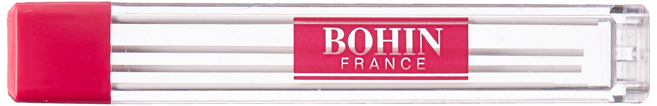 Bohin White Mechanical Chalk Pencil Refills - 6 Pack (91478) for Sewing, Quilting, and Fabric Marking