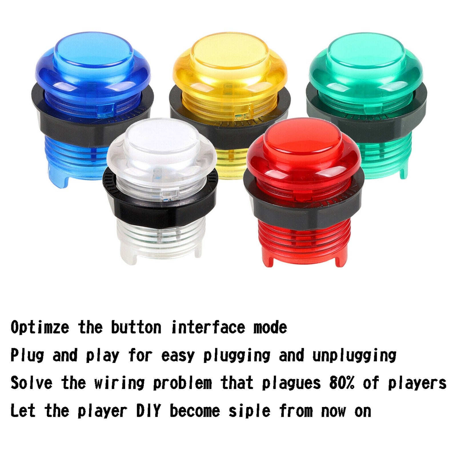 1 Player LED Arcade DIY Kit - USB Encoder for PC Gaming, Joystick & Gamepad Controller - Perfect for Retro Gaming, MAME Emulators & Home Arcade Setup